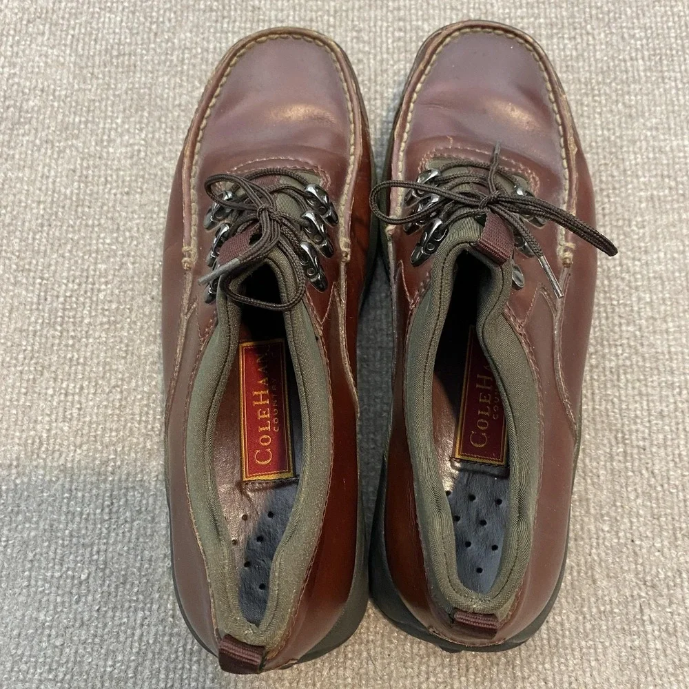 Cole Haan‎ Country Shoes Mens Size 9.5 Brown Leather Casual Sneakers Business